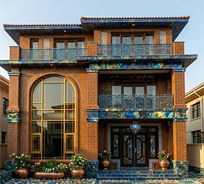 Contemporary family home design with stone cladding, project in Rwanda