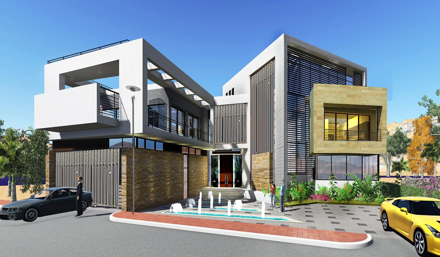 Architecture design mirroring modern living